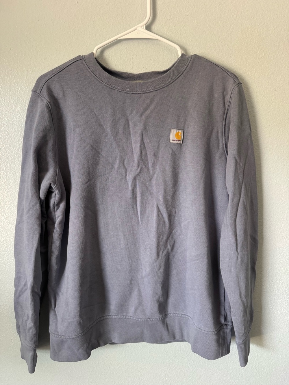 Carhartt Women’s Relaxed Fit Crewneck Sweatshirt Medium Purple Workwear Pullover